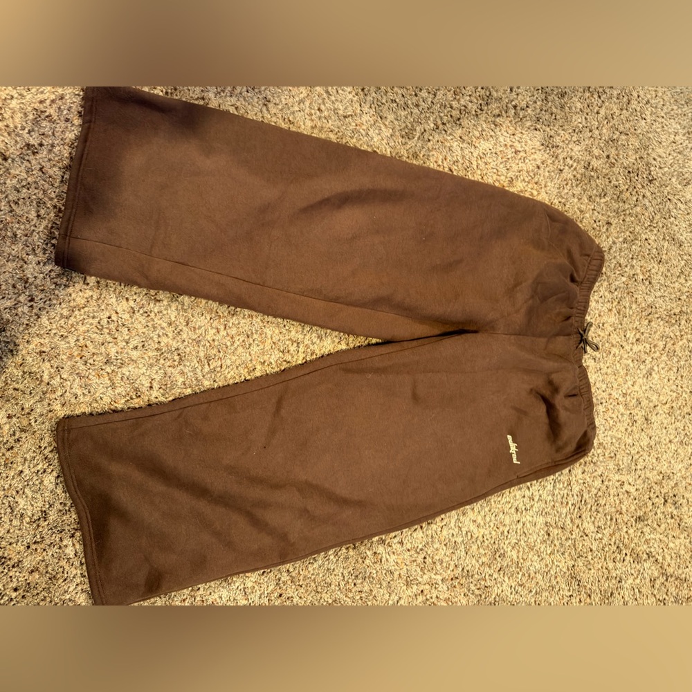 Edikted brown open bottom sweats